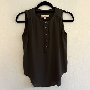 Dark Blue-Grey Ann Taylor LOFT sleeveless blouse